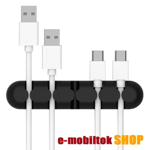 Kábel szervező, kötegelő, 1db-os - FEKETE