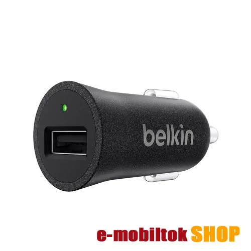 BELKIN F8M730BT szivargyújtós töltő / autós töltő - 1 x USB aljzattal, DC 5V / 2,4A, 12W - FEKETE - GYÁRI