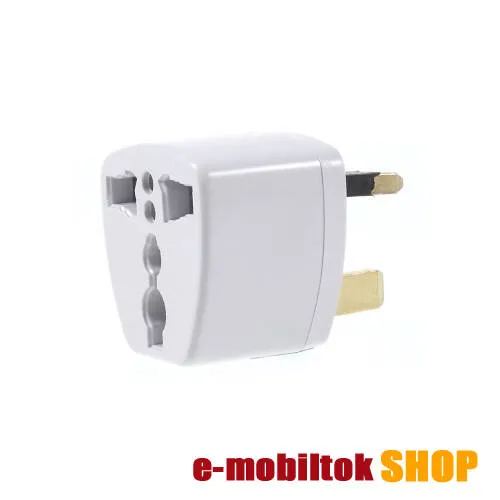 US UK EU AU 4 in 1 utazó töltő / hálózati töltő adapter - max 250V, 13A - FEHÉR