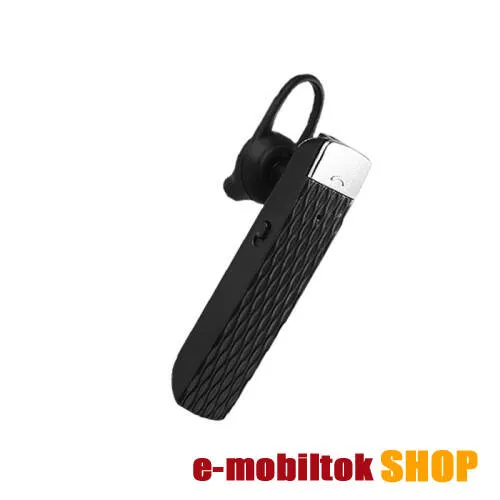 UNIVERZÁLIS bluetooth mono headset - FEKETE - V5.0, beépített mikrofon, fülbe dugható, beépített 100mAh akkumulátor, 6-7 óra beszélgetési idő