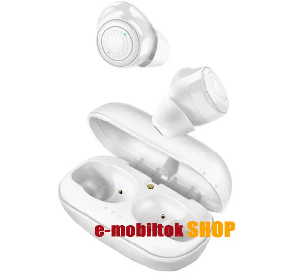 CELLULARLINE PETIT TWS SZTEREO BLUETOOTH HEADSET - v5.0, extra mini, mikrofon, aktív zajszűrő + töltőtok - FEHÉR - BTPETITTWSW - GYÁRI