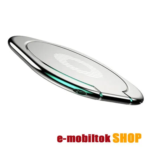 UNIVERZÁLIS fém ujjgyűrű - EZÜST - elforgatható, készülékre ragasztható, biztos fogás készülékéhez, tapadófelület mágneses autós tartóhoz