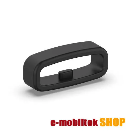 Okosóra szíj bújtató - 1db, szilikon, 20mm széles szíjakhoz, csúszásmentes, a feltüntetett méret a bujtató belső szélességét jelöli! - FEKETE