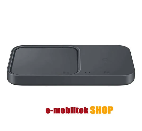 SAMSUNG dupla QI Wireless hálózati töltő állomás vezeték nélküli töltéshez - FEKETE - Type-C aljzat, beépített ventilátorral, LED töltésjelző, 15W, gyorstöltés támogatás, galaxy watch és buds kompatibilis, töltőfej nélkül, fogadóegység nélkül! - GYÁRI