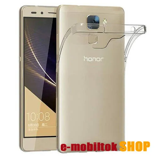 Szilikon védő tok / hátlap - ÁTLÁTSZÓ - HUAWEI Honor 7
