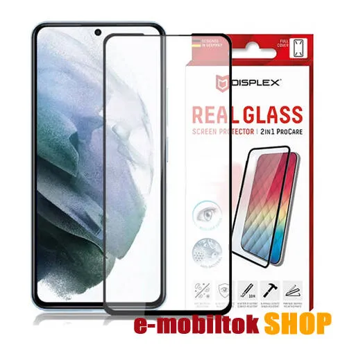 DISPLEX előlap védő karcálló edzett üveg - FEKETE - 3D full cover, 10H, TOKBARÁT, a teljes felületén tapad, a teljes kijelzőt védi - SAMSUNG Galaxy S22 Plus 5G (SM-S906) - 01576 - GYÁRI