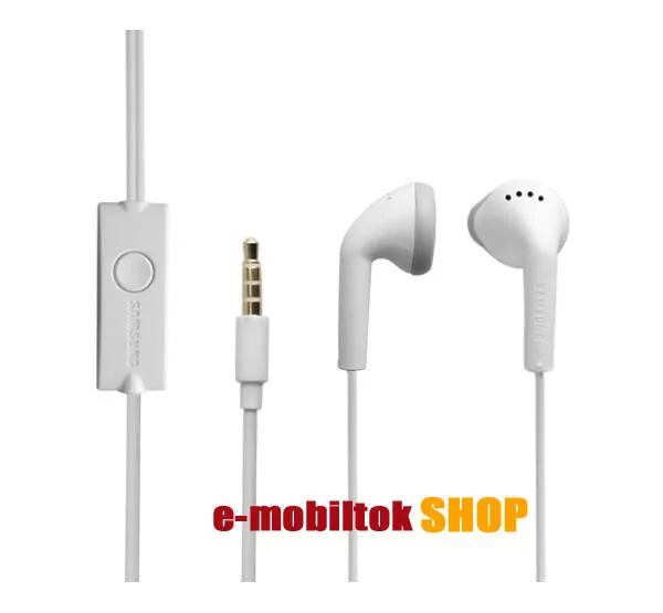 SAMSUNG fülhallgató, headset - FEHÉR - sztereo, 3,5mm jack, felvevő gomb - EHS61ASFWE - GYÁRI