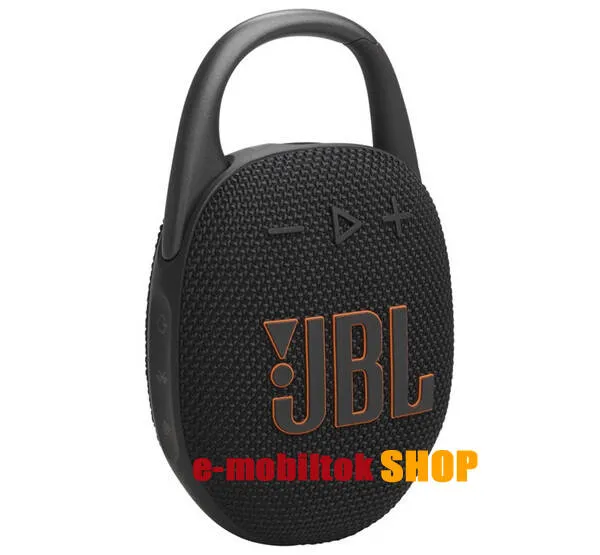 JBL CLIP5 hordozható bluetooth hangszóró, v5.3, 1400mAh belső akku, 7W, IP67 vízálló, Fekete