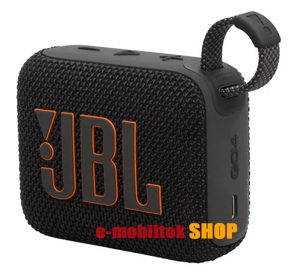 JBL GO4 hordozható bluetooth hangszóró, v5.3, 850mAh belső akku, 4.2W, IP67 vízálló, Fekete