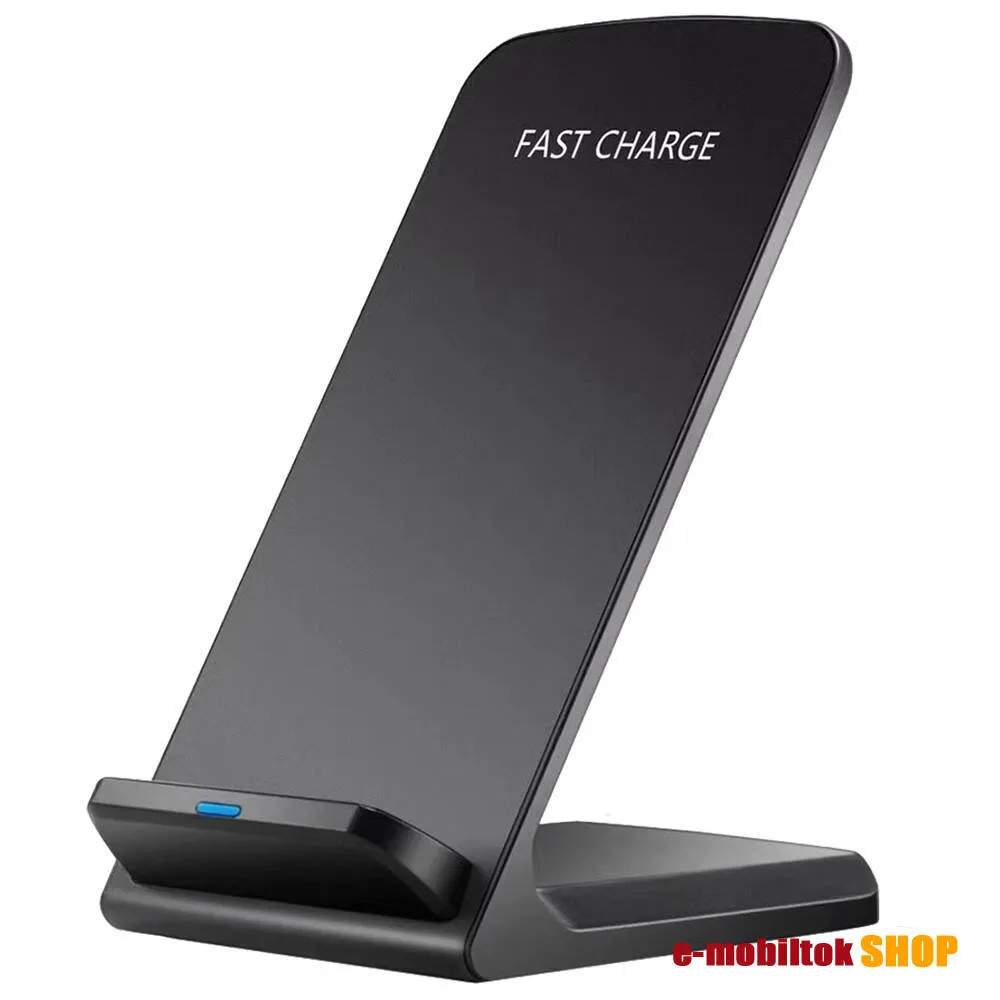 Hálózati töltő állomás vezeték nélküli töltéshez, QI Wireless, 15W, Fogadóegység nélkül, Z2, Fekete