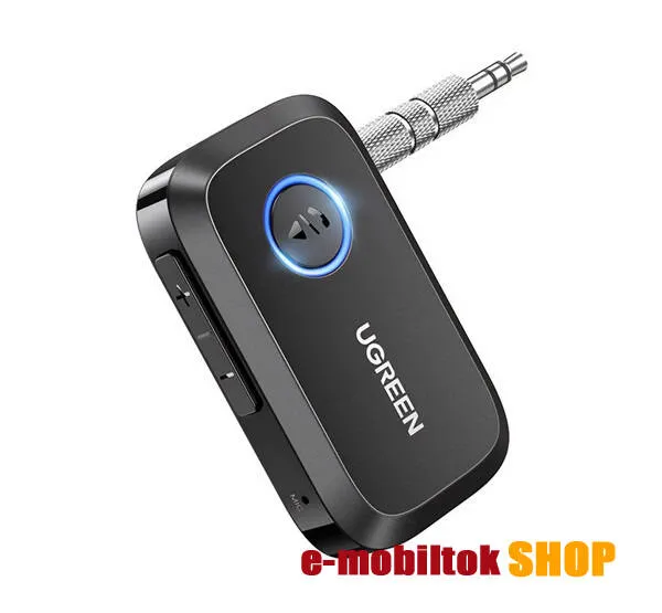 UGREEN bluetooth audió adapter, v5.3, 3,5mm jack, AUX, CM596, Fekete