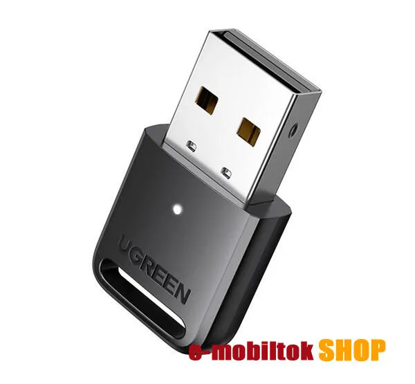 UGREEN bluetooth adapter, USB-A, v5.3, Jelző LED, CM591, Fekete