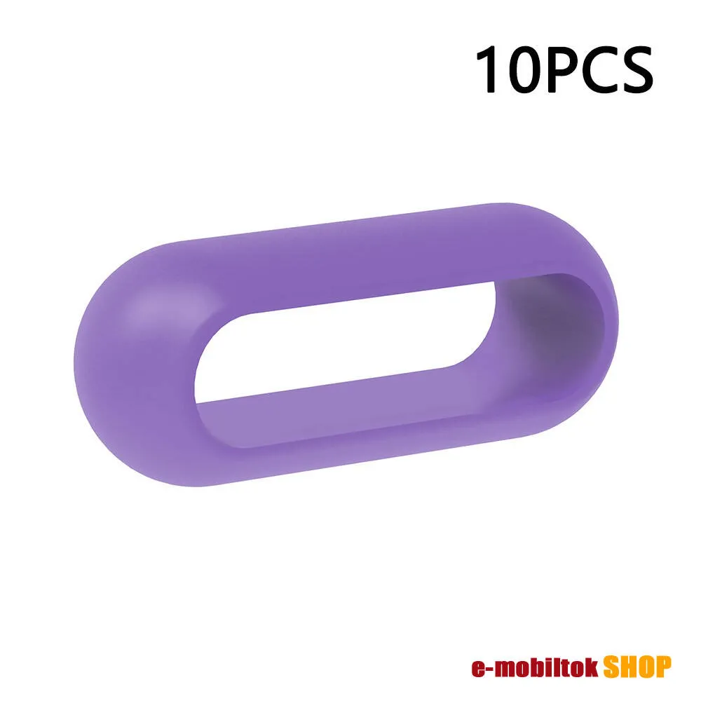Okosóra szíj bújtató, 1db, szilikon, 20mm széles szíjakhoz, a feltüntetett méret a bujtató belső szélességét jelöli!, Lila