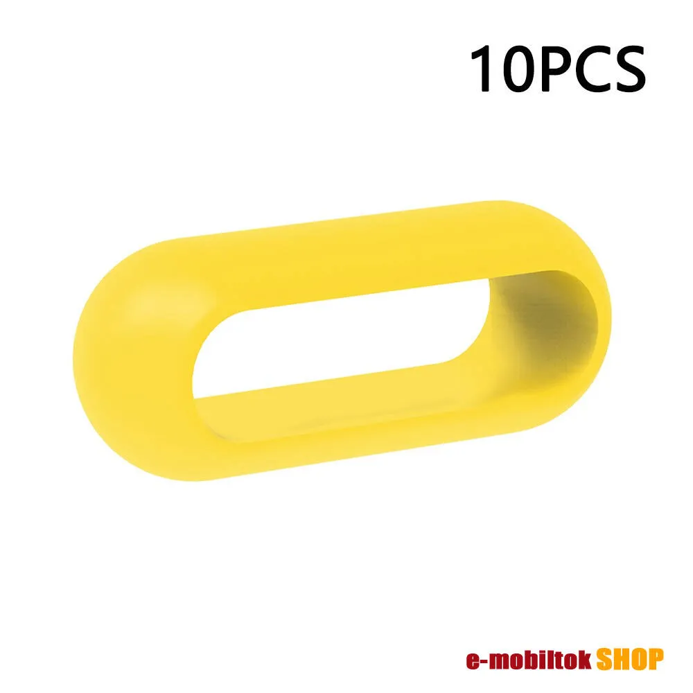 Okosóra szíj bújtató, 1db, szilikon, 20mm széles szíjakhoz, a feltüntetett méret a bujtató belső szélességét jelöli!, Sárga